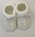 White Baby Knitted Booties