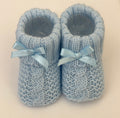 Blue Baby Knitted Booties
