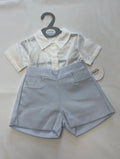 Baby Boys White & Blue Set