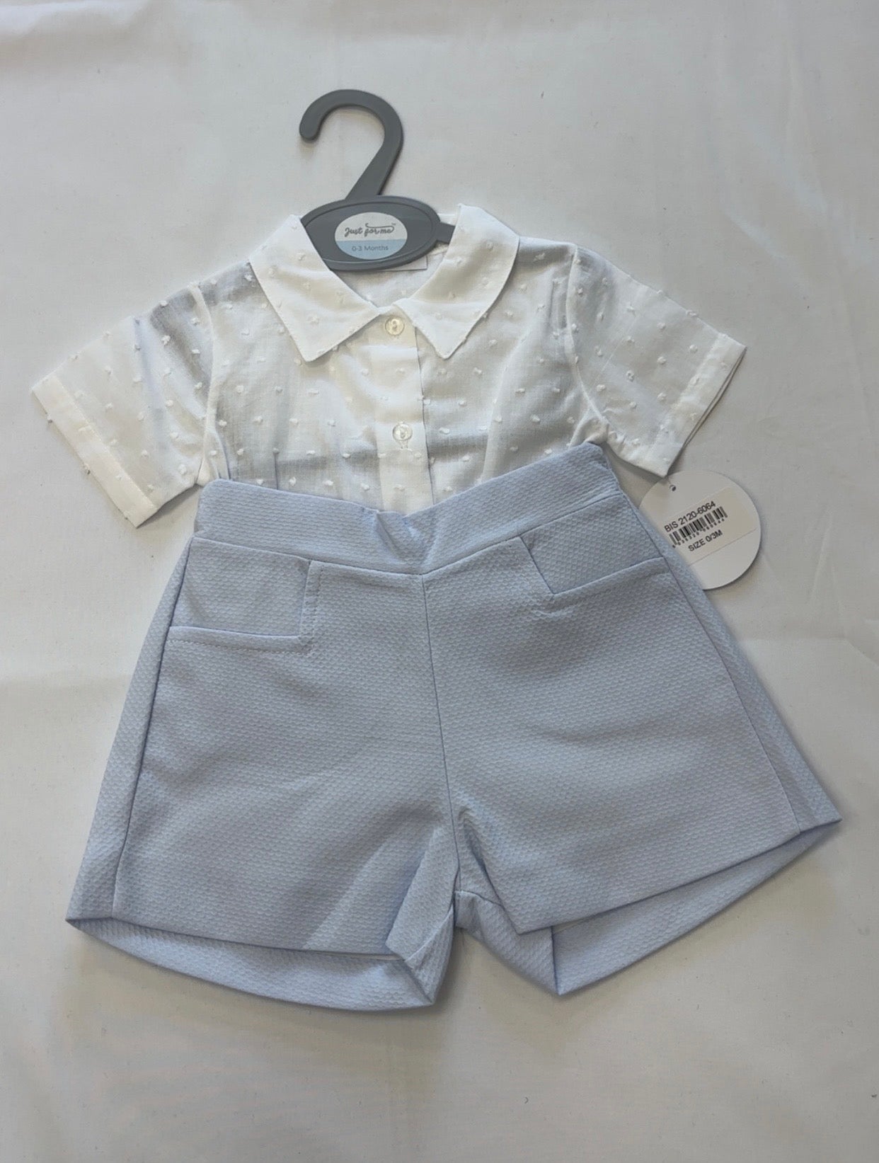 Baby Boys White & Blue Set