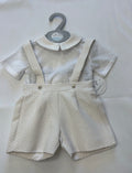 Baby Boys White & Beige Set