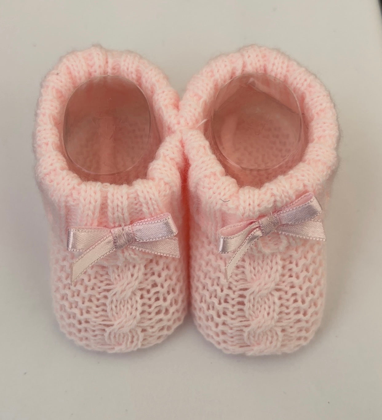 Pink Baby Knitted Booties