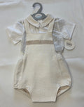 Baby Boy Beige Romper Set