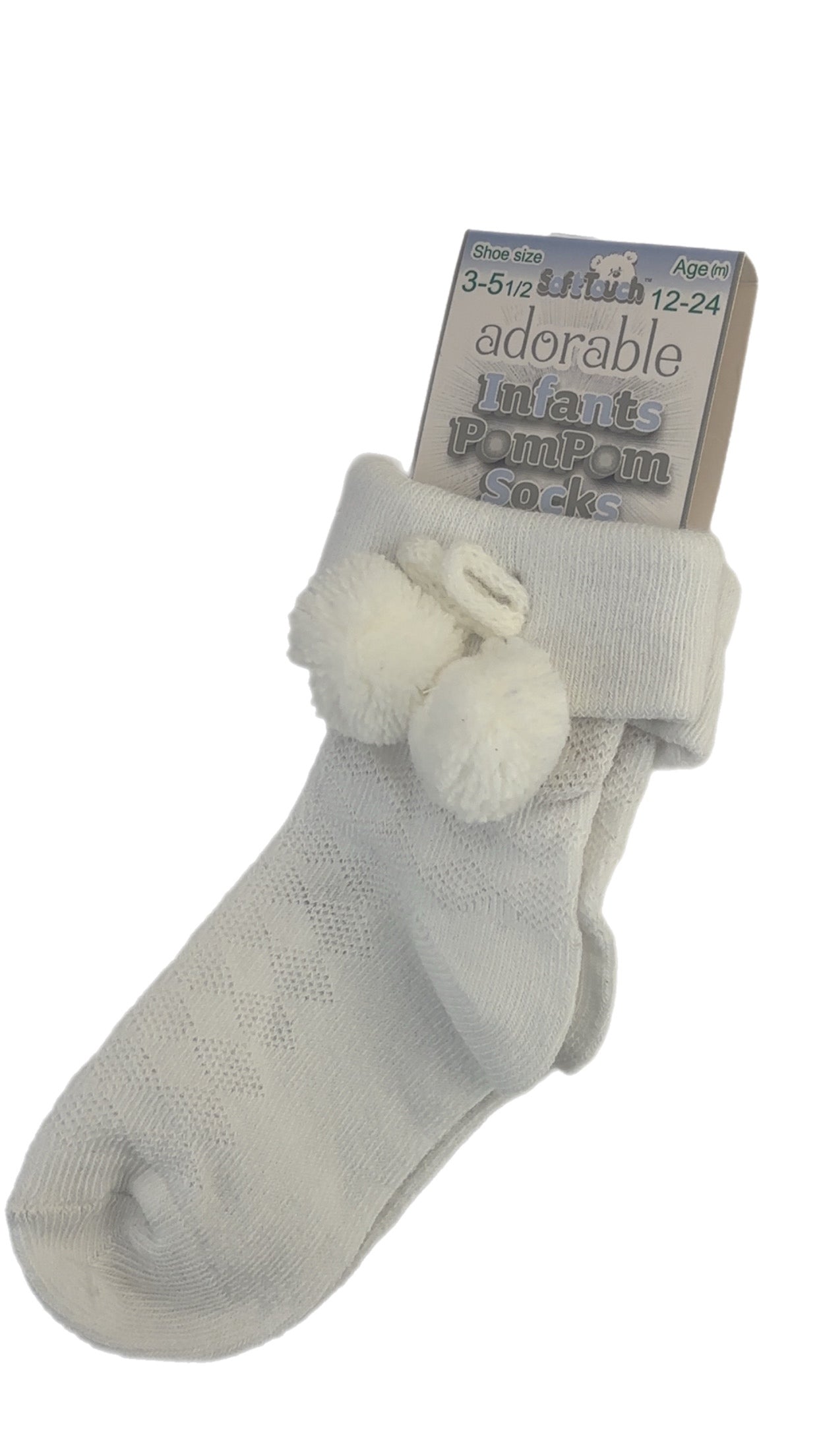 White PomPom Socks