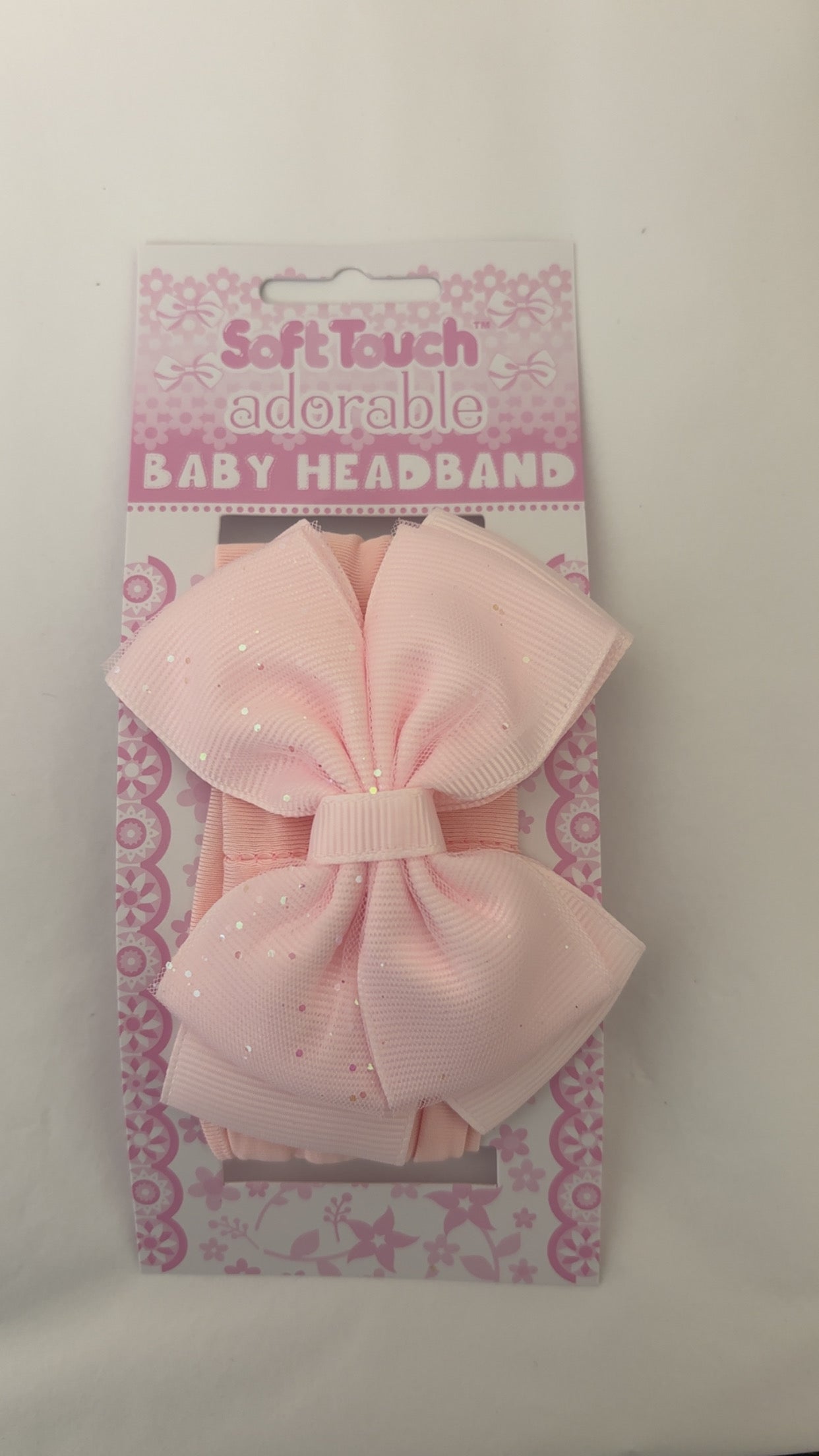 Baby Girl Pink Glittery Bow